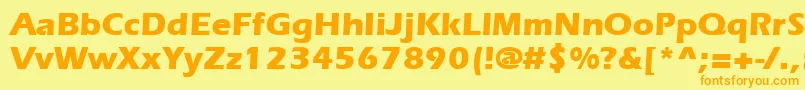 ItcErasLtBold Font – Orange Fonts on Yellow Background