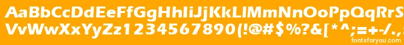 Шрифт ItcErasLtBold – белые шрифты на оранжевом фоне