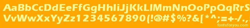 ItcErasLtBold Font – Yellow Fonts on Orange Background