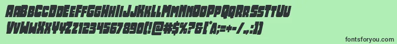 Opusmundicondital Font – Black Fonts on Green Background