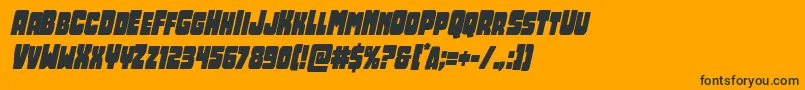 Opusmundicondital Font – Black Fonts on Orange Background