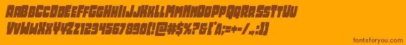 Opusmundicondital Font – Brown Fonts on Orange Background