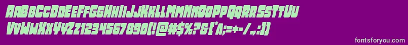 Opusmundicondital Font – Green Fonts on Purple Background