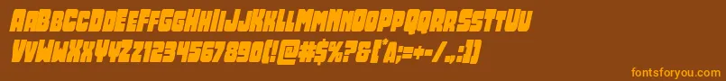 Opusmundicondital Font – Orange Fonts on Brown Background