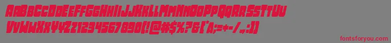 Opusmundicondital Font – Red Fonts on Gray Background