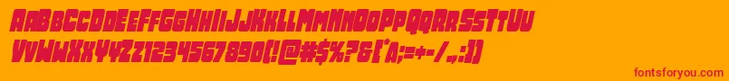 Opusmundicondital Font – Red Fonts on Orange Background