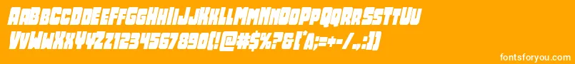 Opusmundicondital Font – White Fonts on Orange Background