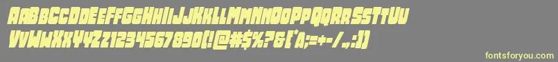 Opusmundicondital Font – Yellow Fonts on Gray Background