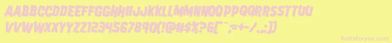 Dreadringerrotate2 Font – Pink Fonts on Yellow Background