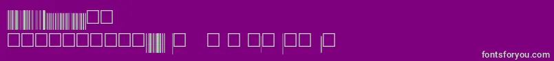 フォントEanbwrp72xtt – 紫の背景に緑のフォント