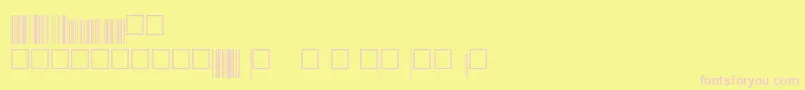 Eanbwrp72xtt Font – Pink Fonts on Yellow Background