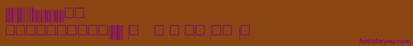 Czcionka Eanbwrp72xtt – fioletowe czcionki na brązowym tle