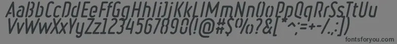RulerStencilBoldItalic-Schriftart – Schwarze Schriften auf grauem Hintergrund