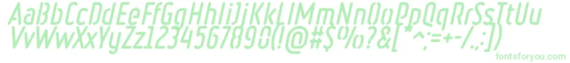Czcionka RulerStencilBoldItalic – zielone czcionki