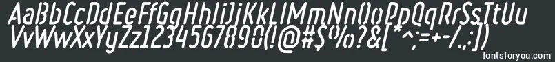 Шрифт RulerStencilBoldItalic – белые шрифты