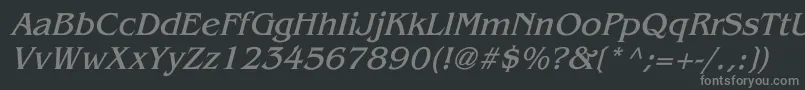 Шрифт BenguiatItalic – серые шрифты на чёрном фоне