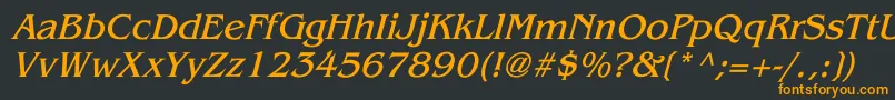 BenguiatItalic Font – Orange Fonts on Black Background