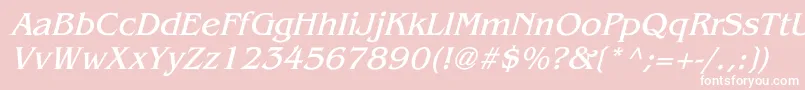 BenguiatItalic Font – White Fonts on Pink Background