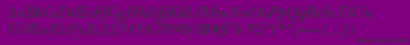 ItcNewBaskervilleLtItalic Font – Black Fonts on Purple Background