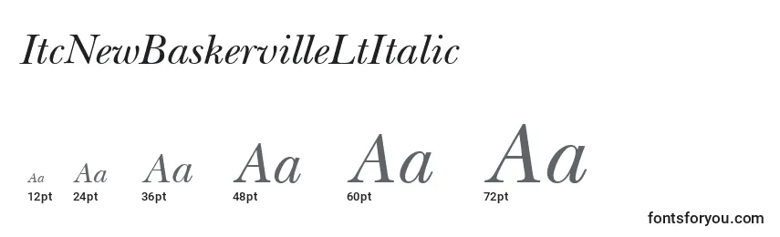 Размеры шрифта ItcNewBaskervilleLtItalic