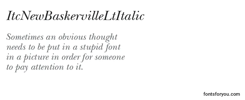 ItcNewBaskervilleLtItalic Font