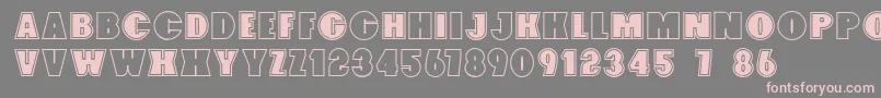 Foxxyoutline Font – Pink Fonts on Gray Background