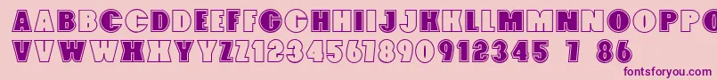 Foxxyoutline Font – Purple Fonts on Pink Background