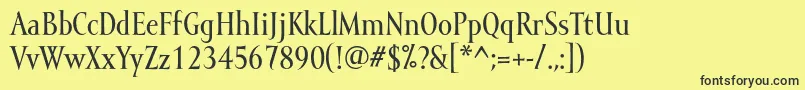 Mramormedium Font – Black Fonts on Yellow Background