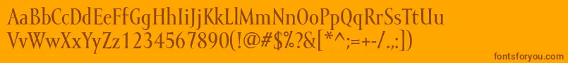 Mramormedium Font – Brown Fonts on Orange Background