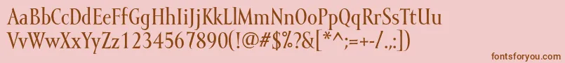 Mramormedium Font – Brown Fonts on Pink Background