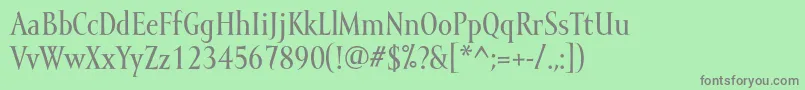 フォントMramormedium – 緑の背景に灰色の文字