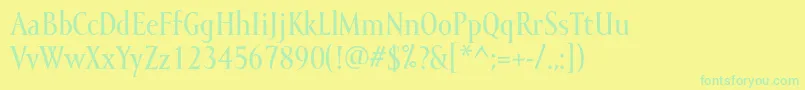 Mramormedium Font – Green Fonts on Yellow Background