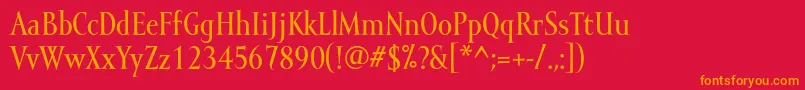 Mramormedium Font – Orange Fonts on Red Background