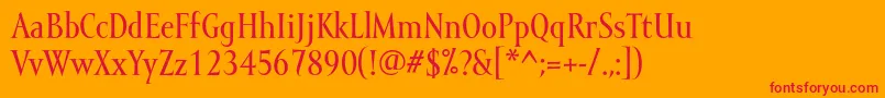 Mramormedium Font – Red Fonts on Orange Background