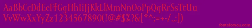 Mramormedium-Schriftart – Rote Schriften auf violettem Hintergrund