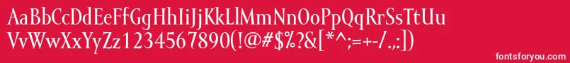 Mramormedium Font – White Fonts on Red Background