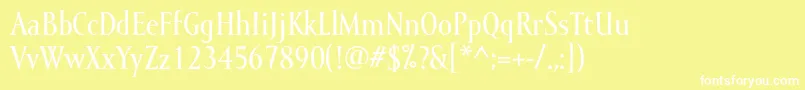 Mramormedium Font – White Fonts on Yellow Background