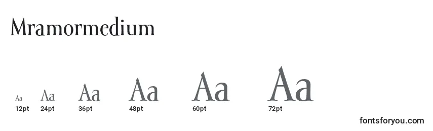 Размеры шрифта Mramormedium