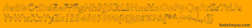 RipplemereThinitalic Font – Black Fonts on Orange Background