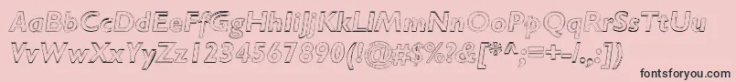 RipplemereThinitalic Font – Black Fonts on Pink Background