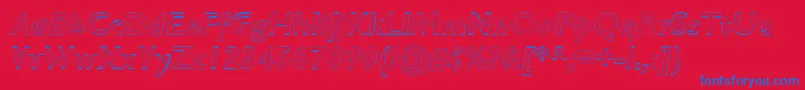 RipplemereThinitalic-Schriftart – Blaue Schriften auf rotem Hintergrund