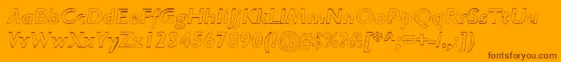 RipplemereThinitalic Font – Brown Fonts on Orange Background