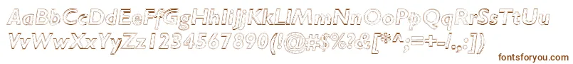 フォントRipplemereThinitalic – 白い背景に茶色のフォント