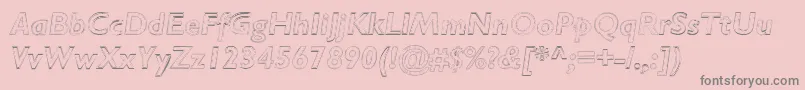 RipplemereThinitalic Font – Gray Fonts on Pink Background