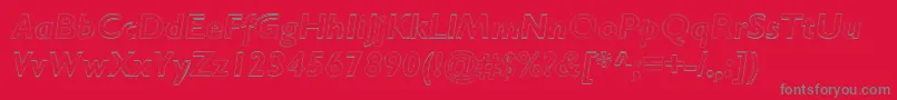 フォントRipplemereThinitalic – 赤い背景に灰色の文字