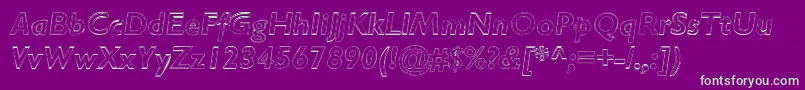 RipplemereThinitalic Font – Green Fonts on Purple Background