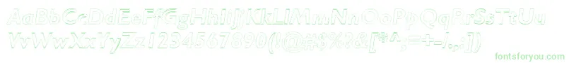 RipplemereThinitalic-fontti – vihreät fontit valkoisella taustalla