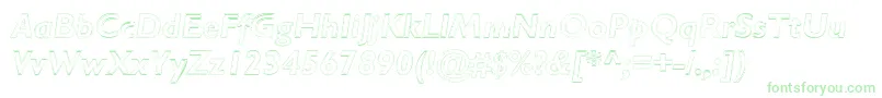 RipplemereThinitalic Font – Green Fonts on White Background