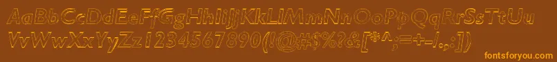 RipplemereThinitalic Font – Orange Fonts on Brown Background
