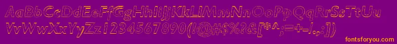 RipplemereThinitalic Font – Orange Fonts on Purple Background